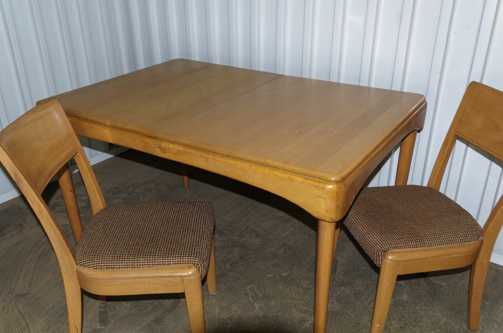 Heywood Wakefield Dining Table and Four Chairs