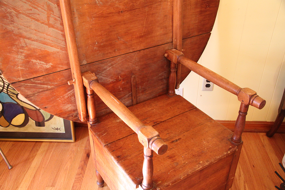 Antique Pine Tilt-Top Chair Table