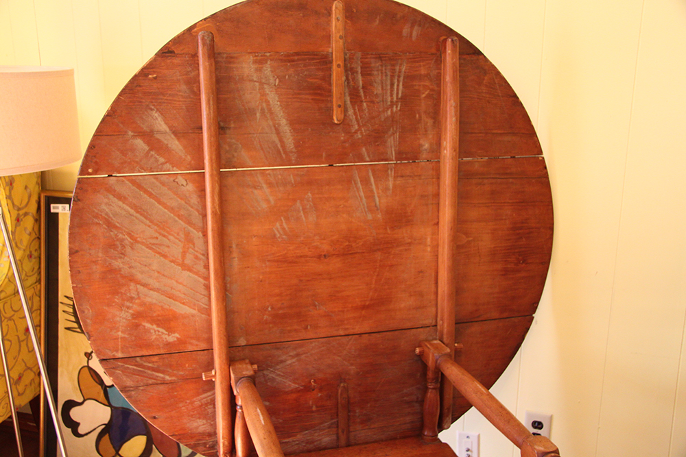 Antique Pine Tilt-Top Chair Table