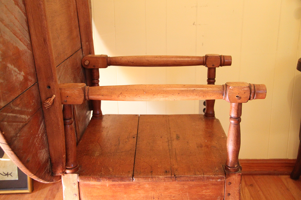 Antique Pine Tilt-Top Chair Table