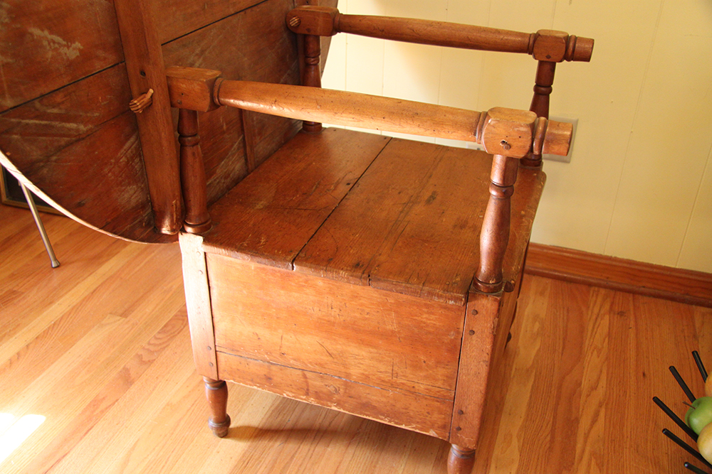 Antique Pine Tilt-Top Chair Table