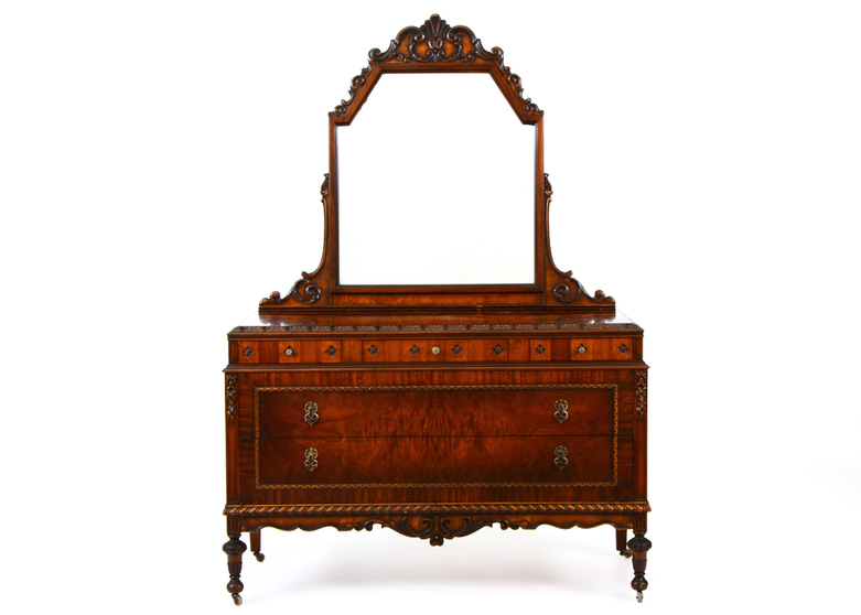 Walnut Carved Dresser by Blackhawk