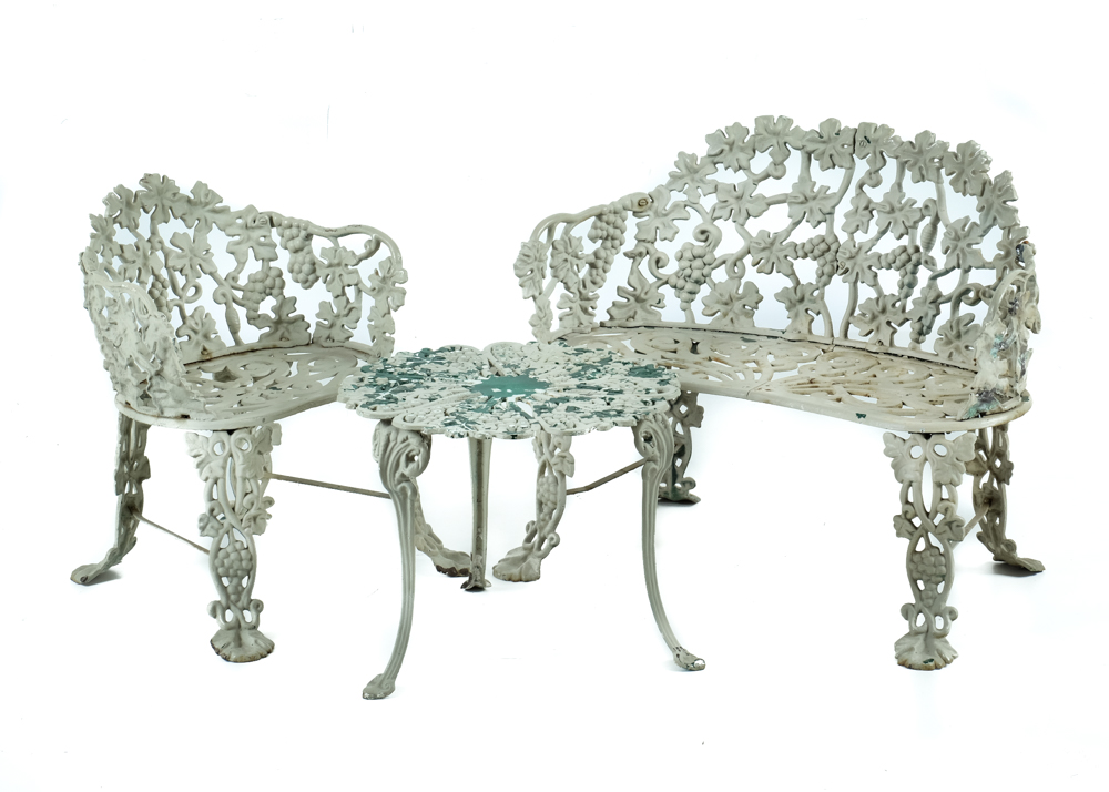 Vintage Cast Iron Patio Furniture Set