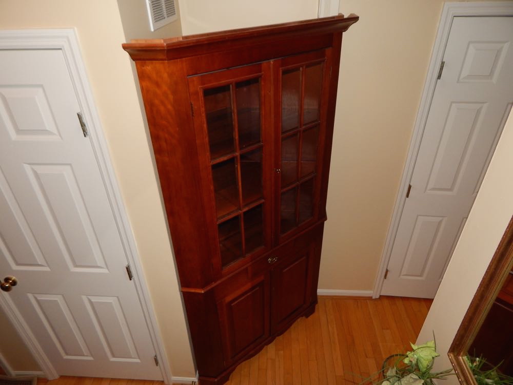 Vintage Solid Cherry Wood Cabinet