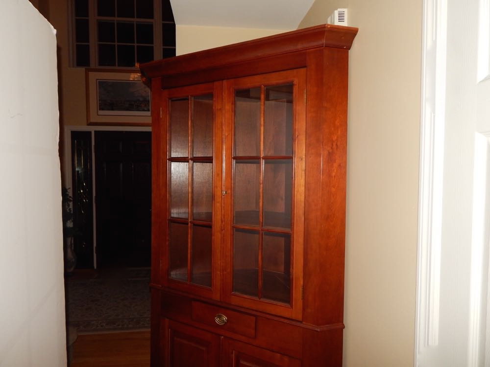 Vintage Solid Cherry Wood Cabinet