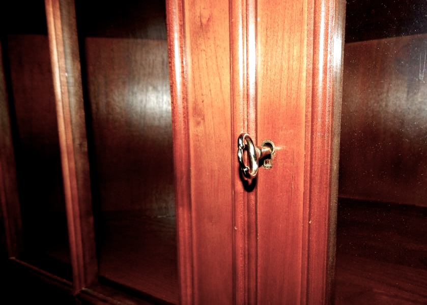 Vintage Solid Cherry Wood Cabinet