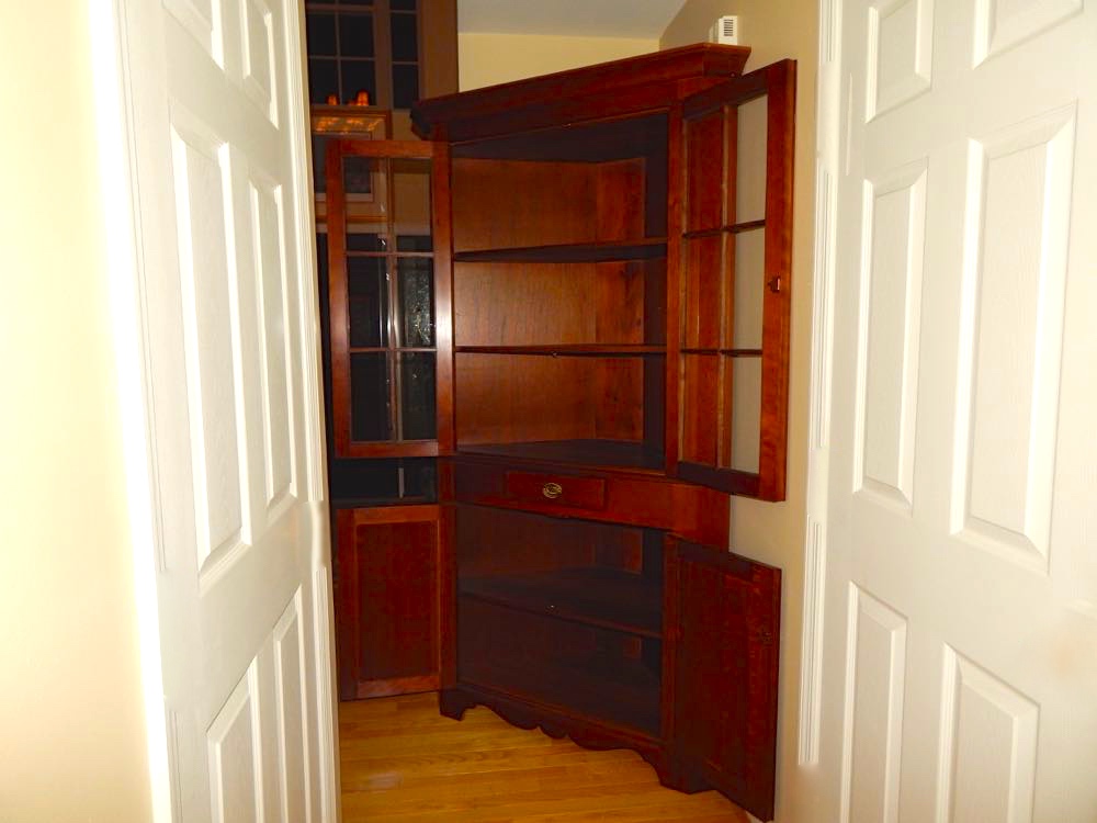 Vintage Solid Cherry Wood Cabinet