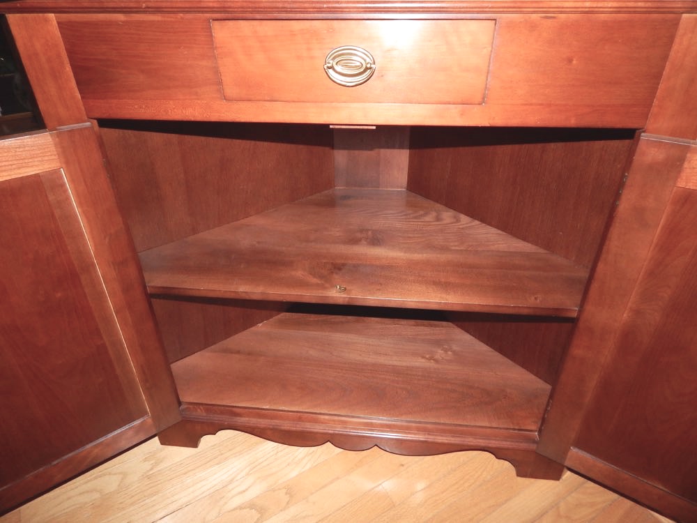 Vintage Solid Cherry Wood Cabinet