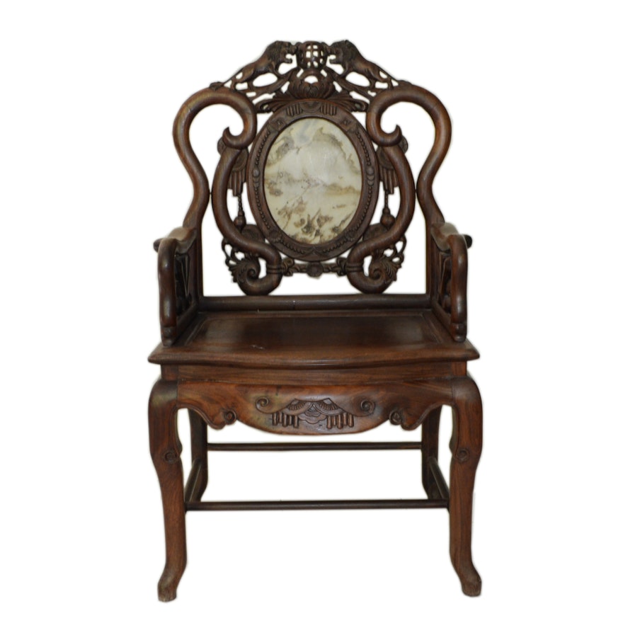 Antique Chinese Throne Chair