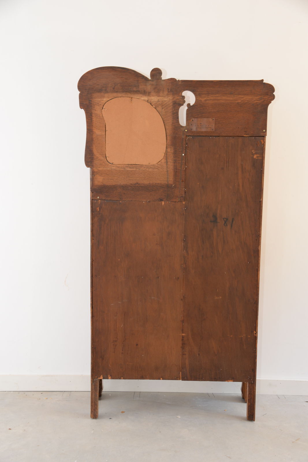 Antique Oak Side by Side Secretary Bookcase