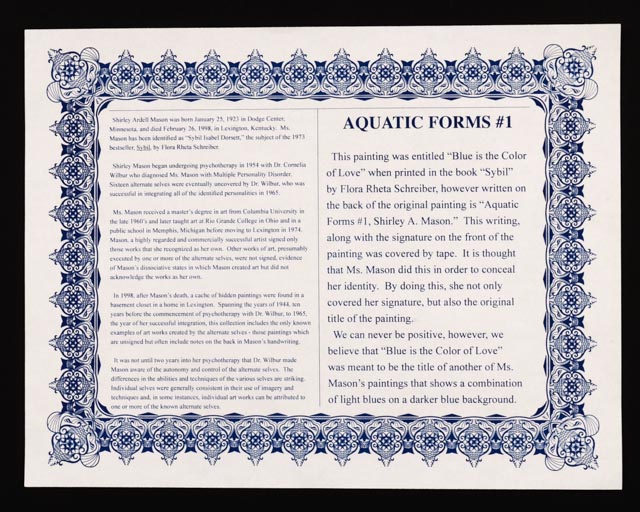 Shirley Mason "Aquatic Forms # 1" L/E Offset Lithograph