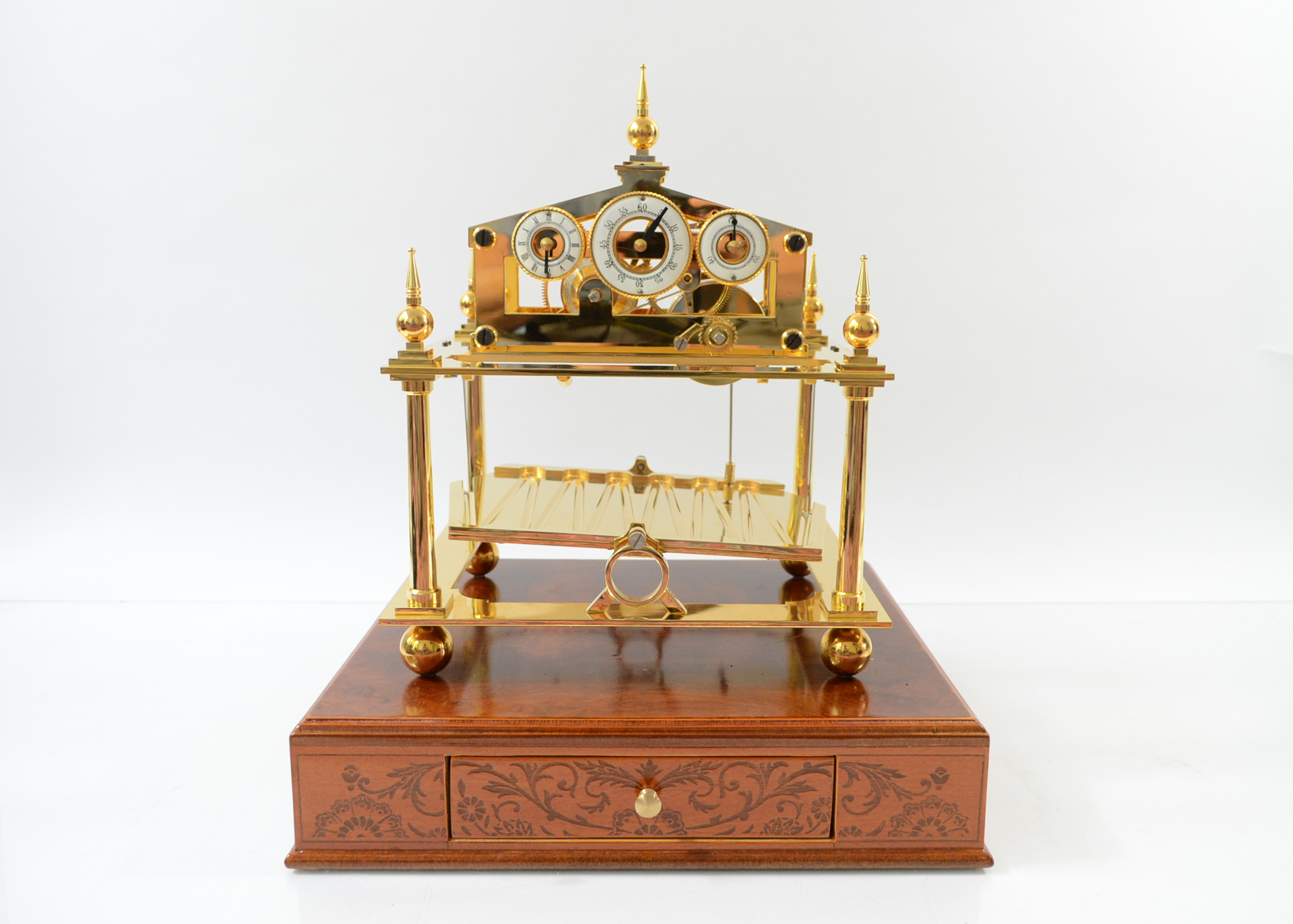 Gold Plated Congreve Rolling Ball Clock