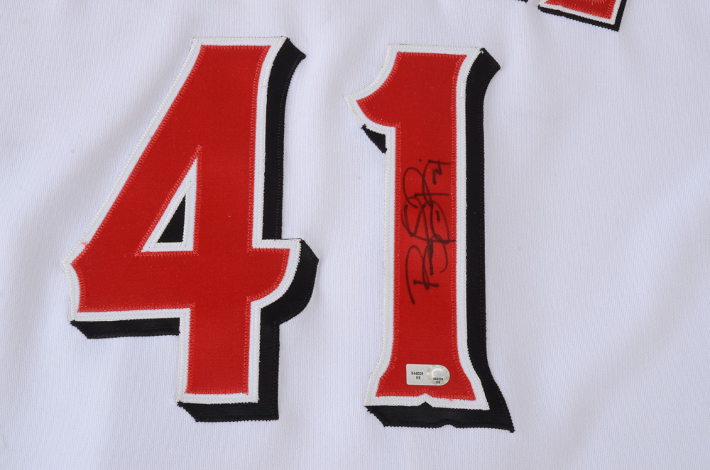 2008 Brandon Phillips Signed "Nuxhall"  Jersey  COA