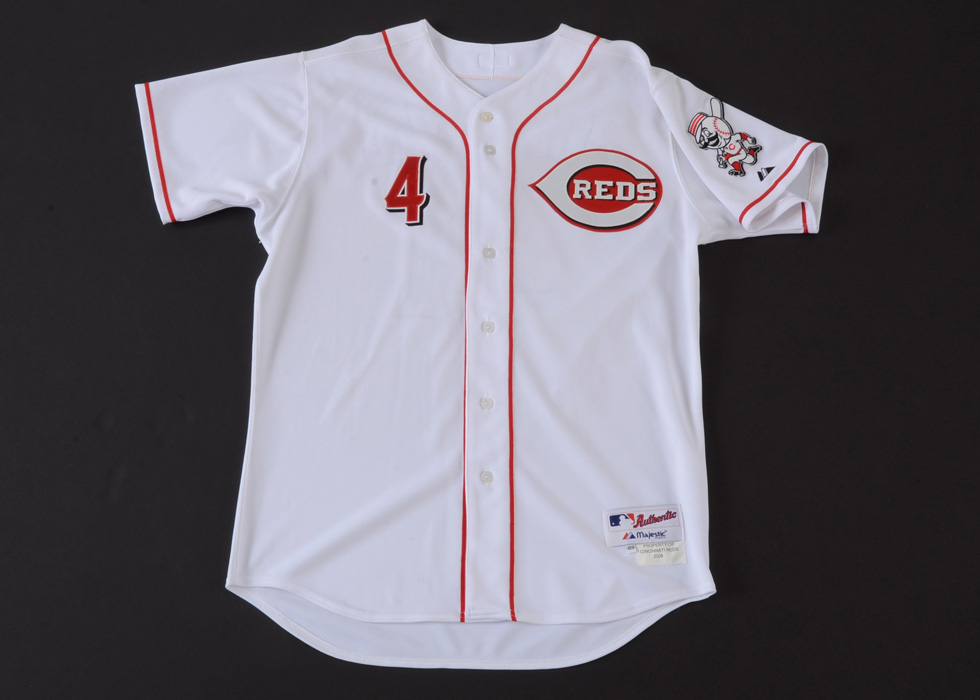 2008 Brandon Phillips Signed "Nuxhall"  Jersey  COA