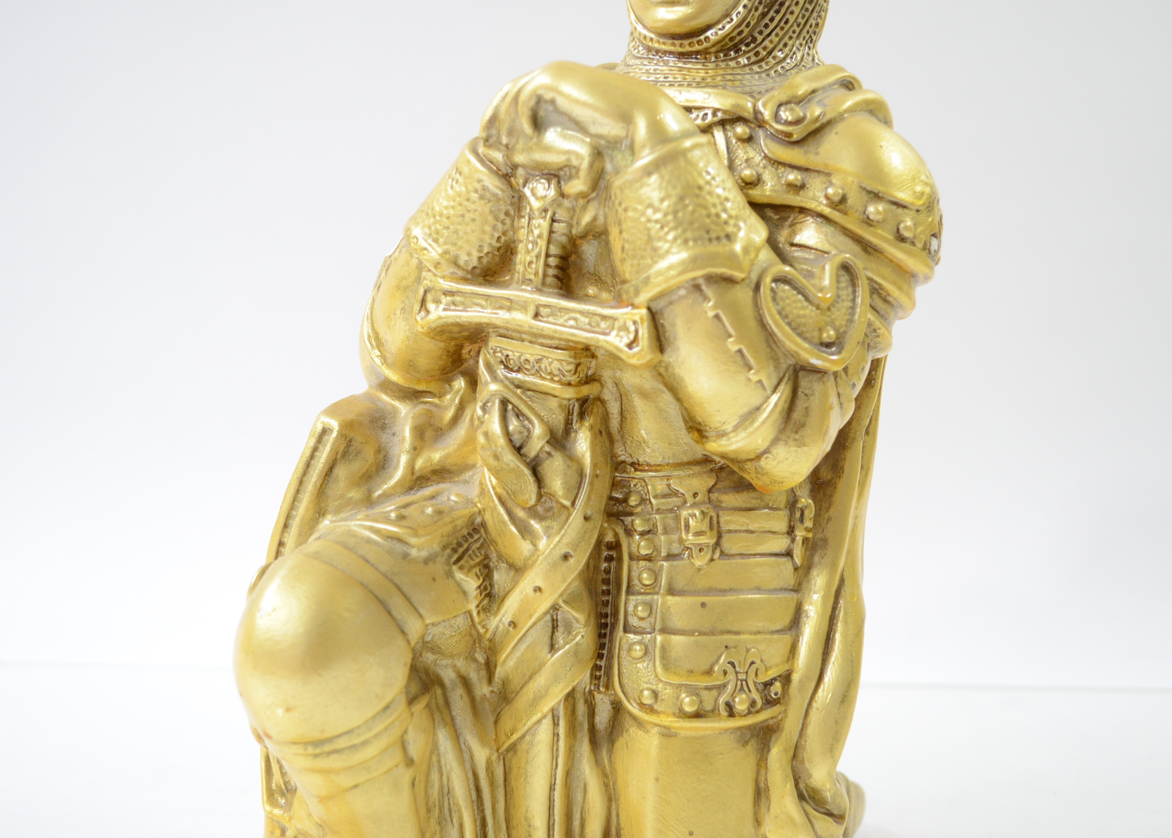 Plaster Statue of Kneeling Knight