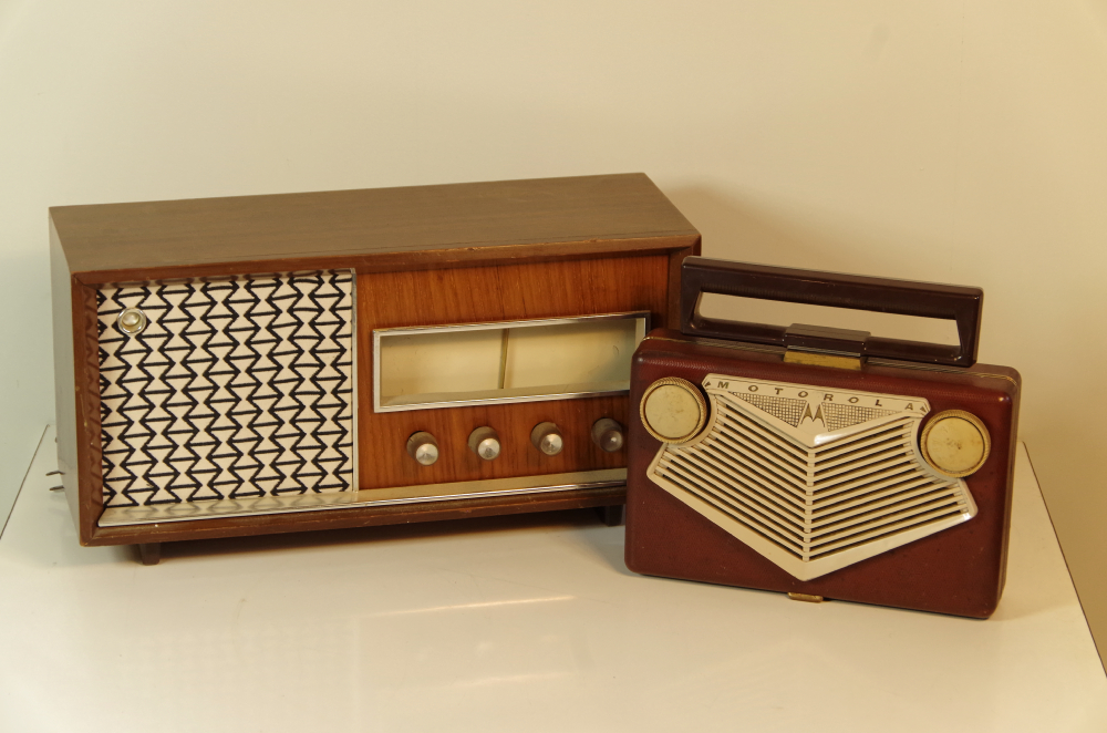 Vintage Motorola Suitcase Radio and Panasonic Radio