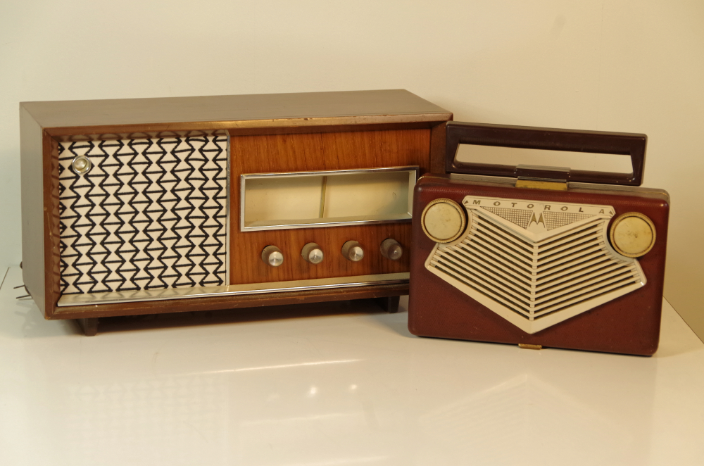 Vintage Motorola Suitcase Radio and Panasonic Radio