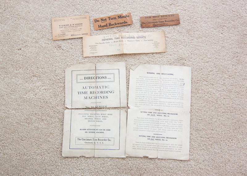 Vintage Cincinnati Time Recorder Company Time Clock