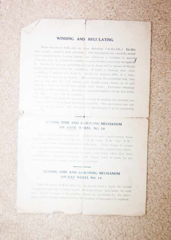 Vintage Cincinnati Time Recorder Company Time Clock