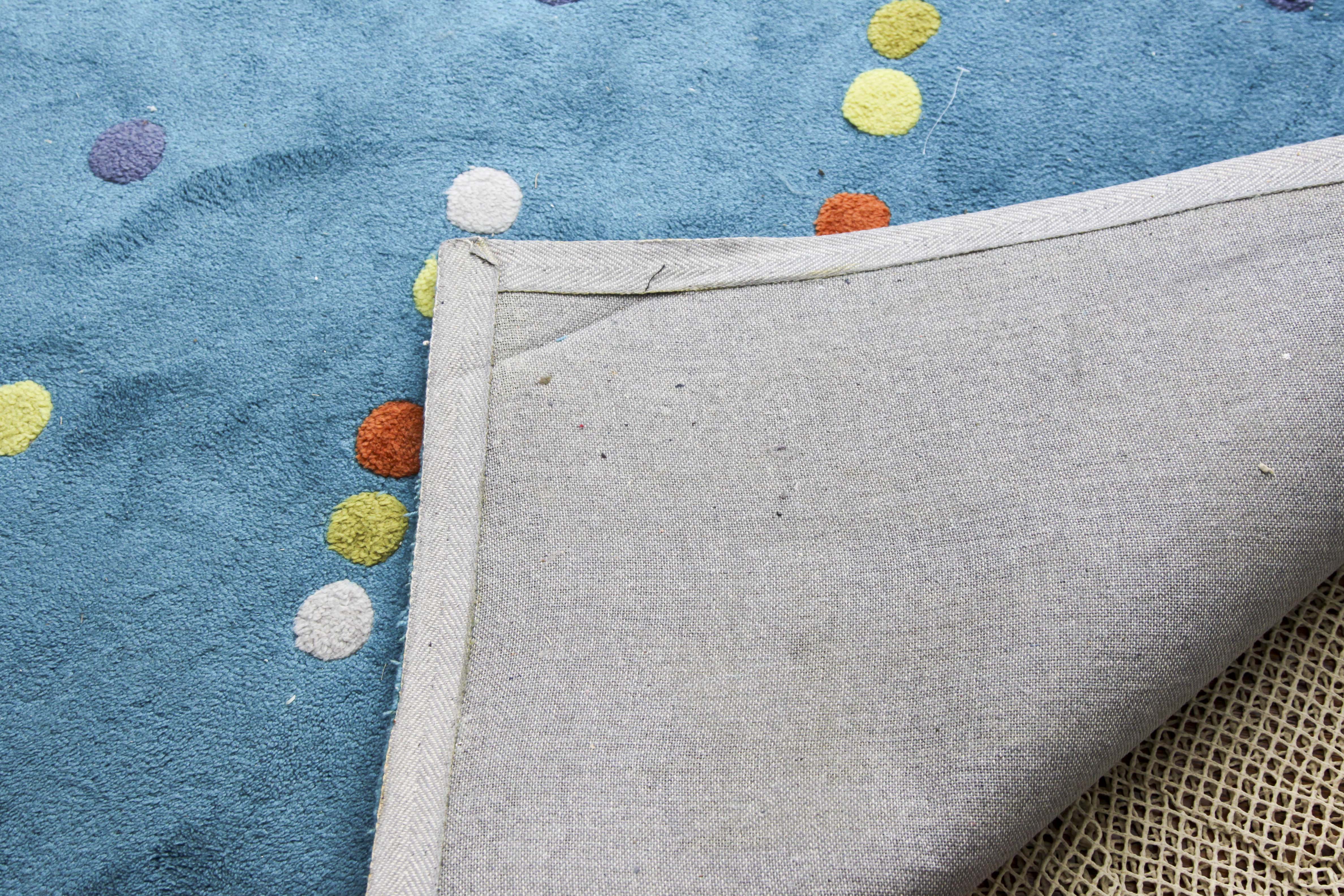 Ikea Blue Polka Dot Area Rug 5'7" x 7'10"