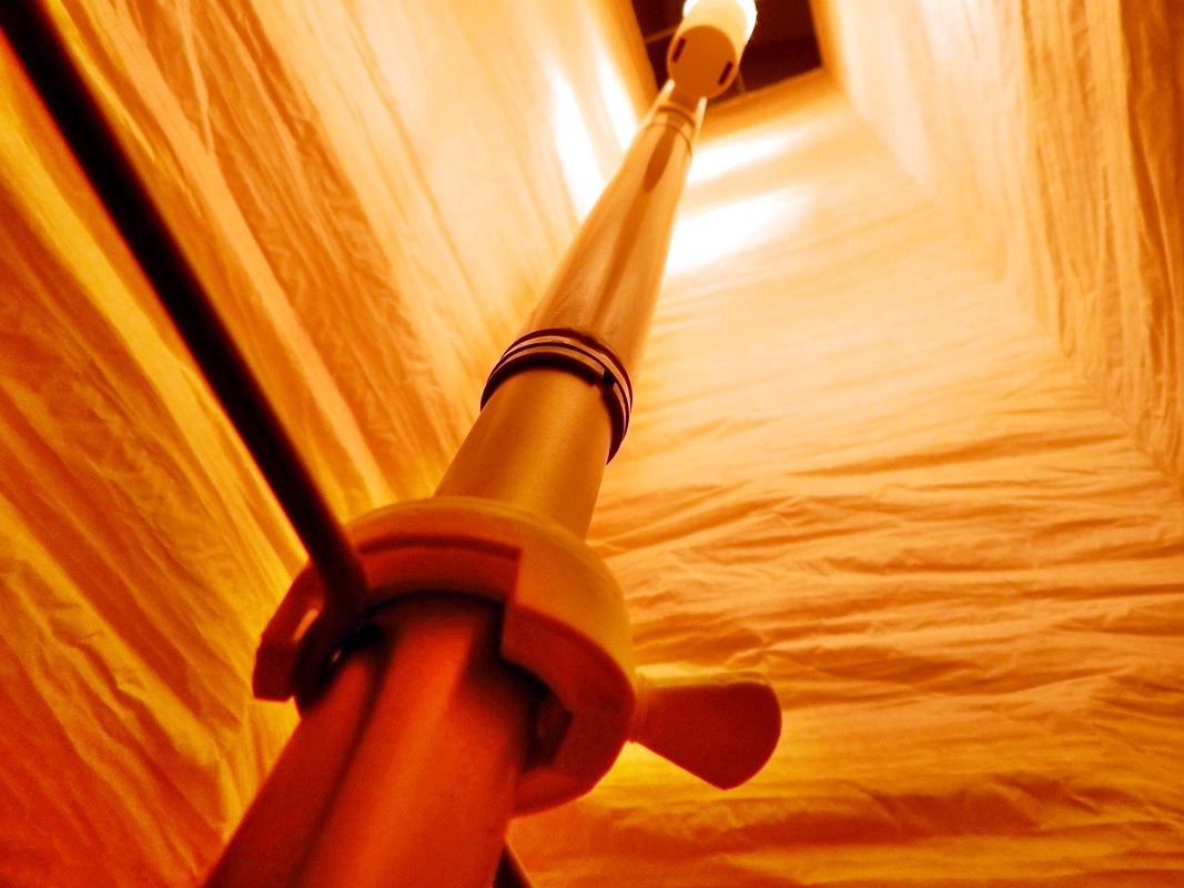 Modern Asian Style Tall Paper Floor Lamp