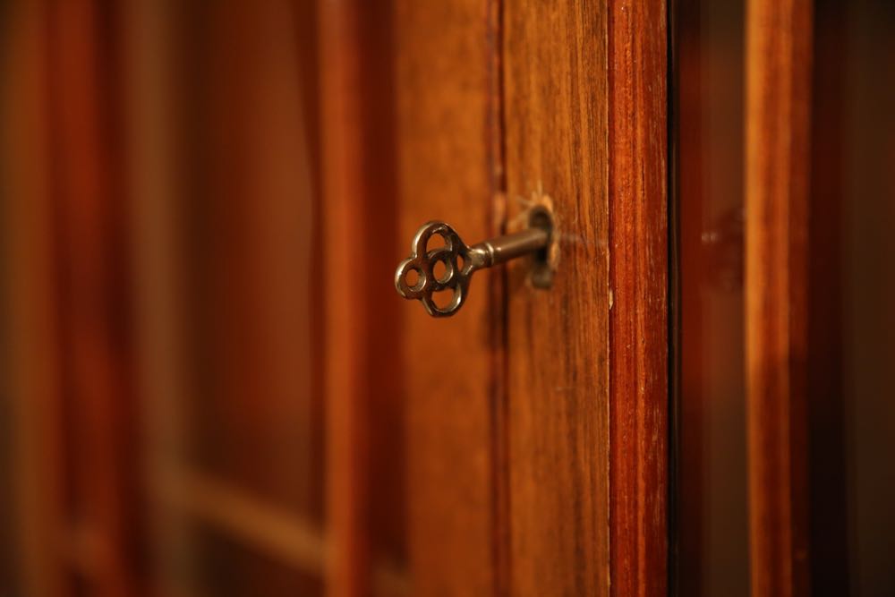 Genuine Mahogany Breakfront China Secretary
