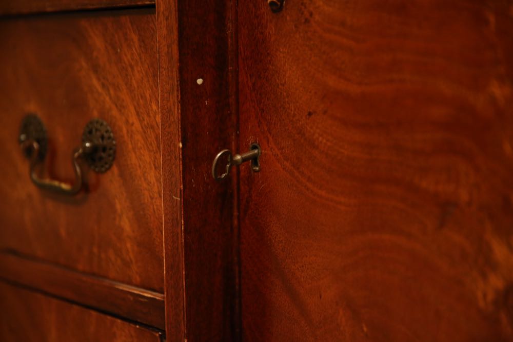 Genuine Mahogany Breakfront China Secretary