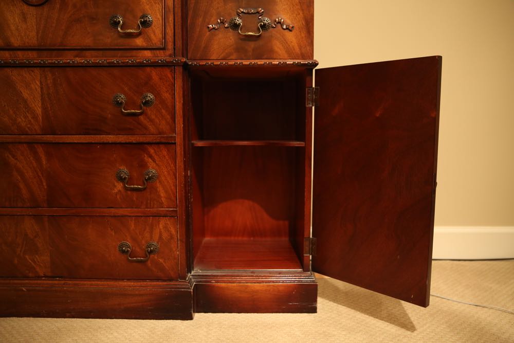 Genuine Mahogany Breakfront China Secretary