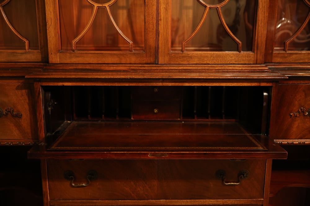 Genuine Mahogany Breakfront China Secretary