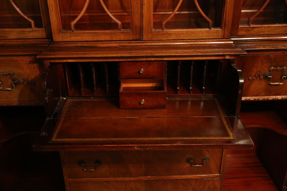 Genuine Mahogany Breakfront China Secretary