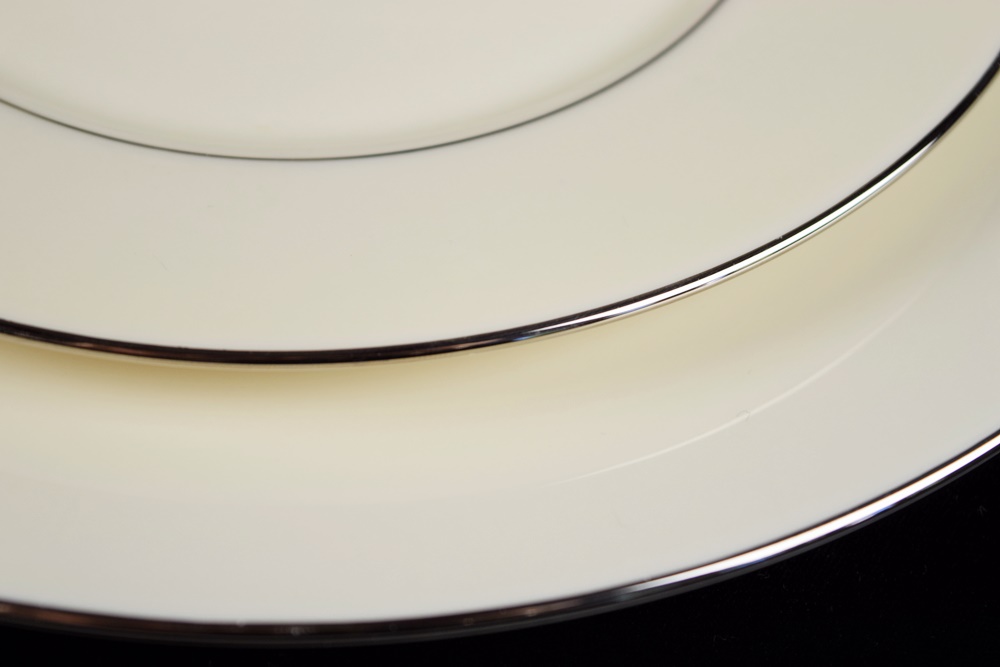 Elegant Lenox "Maywood" Pattern Dinnerware with Platinum Band