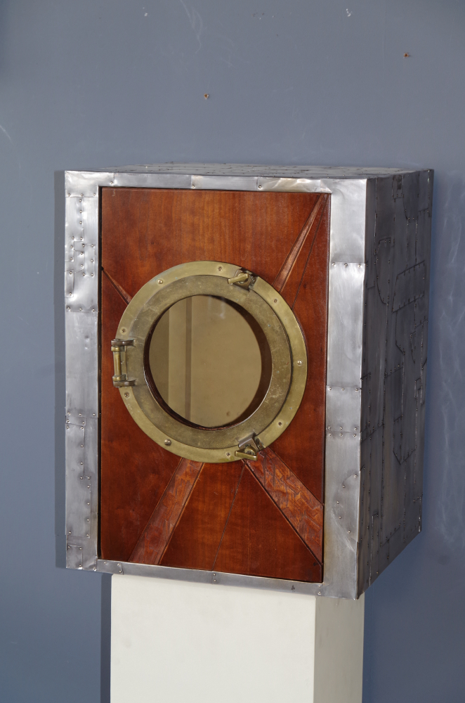 Modology Metal Work Bar Cabinet by Designer Keith Chrapliwy