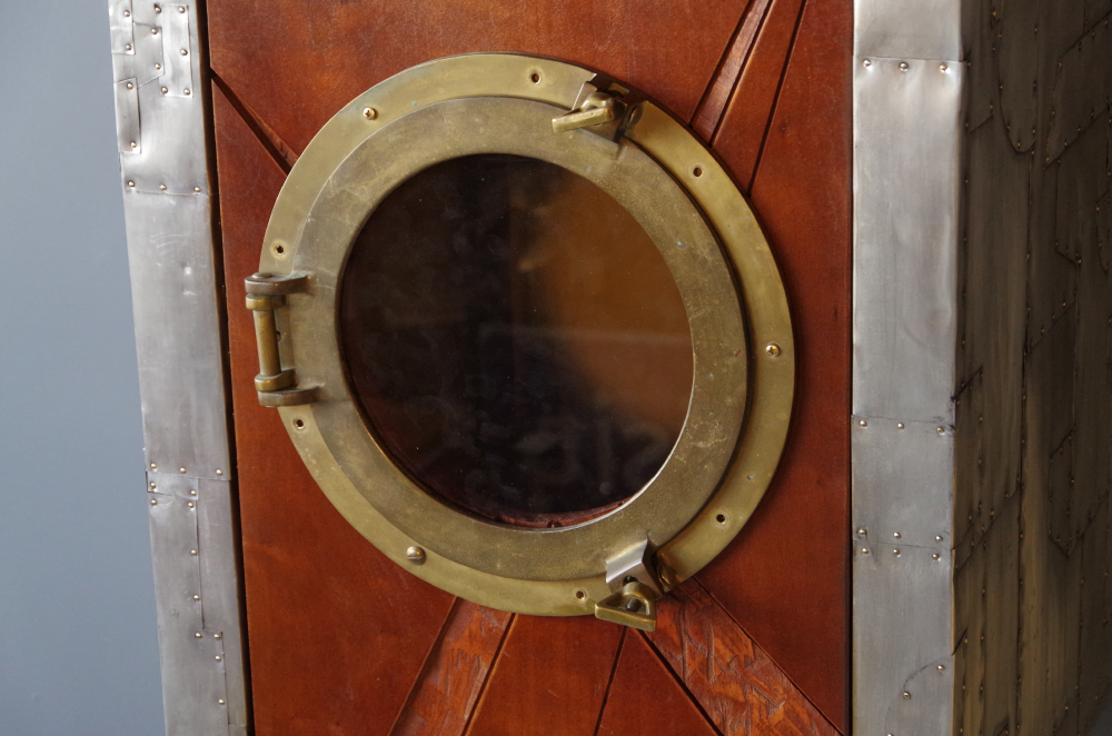 Modology Metal Work Bar Cabinet by Designer Keith Chrapliwy