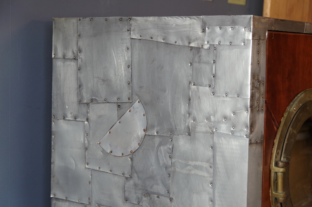 Modology Metal Work Bar Cabinet by Designer Keith Chrapliwy