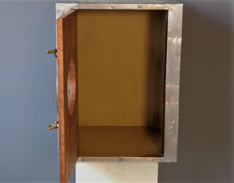 Modology Metal Work Bar Cabinet by Designer Keith Chrapliwy