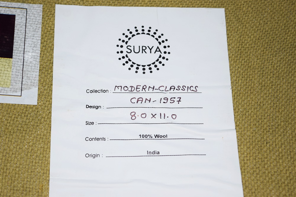 Candace Olson 100% Wool Floral Rug in Pale Blue and Beige