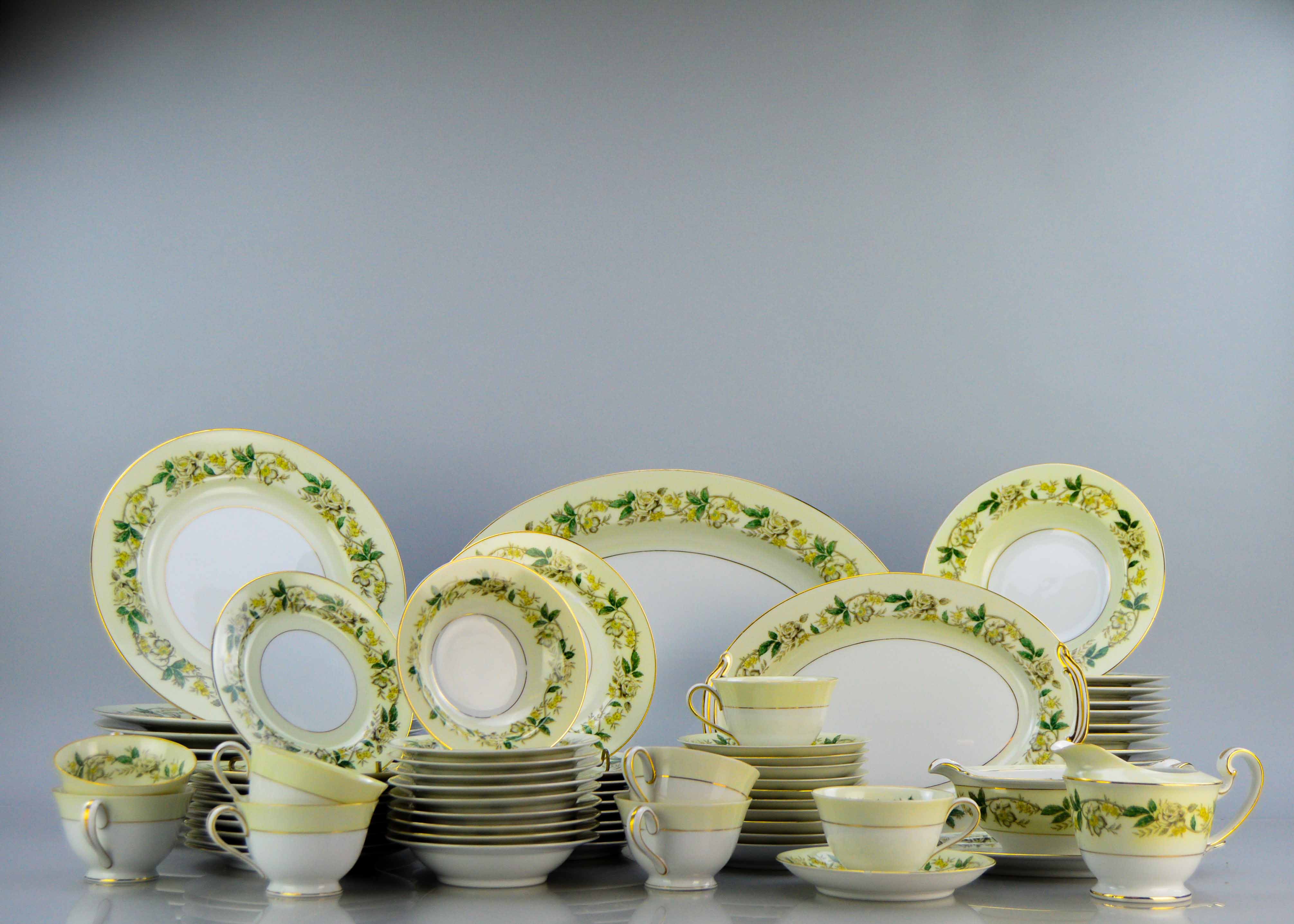Collection of Noritake China in "M" Pattern Circa 1940s
