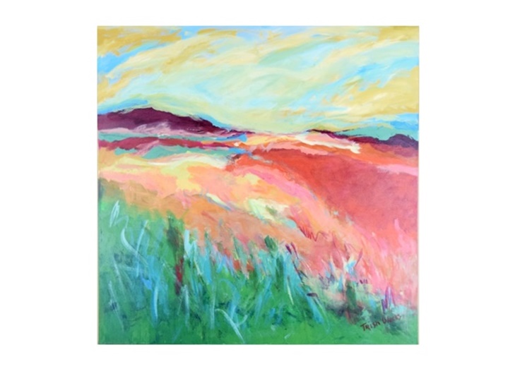 Trish Weeks Original Expressionistic Landscape in Oil on Canvas