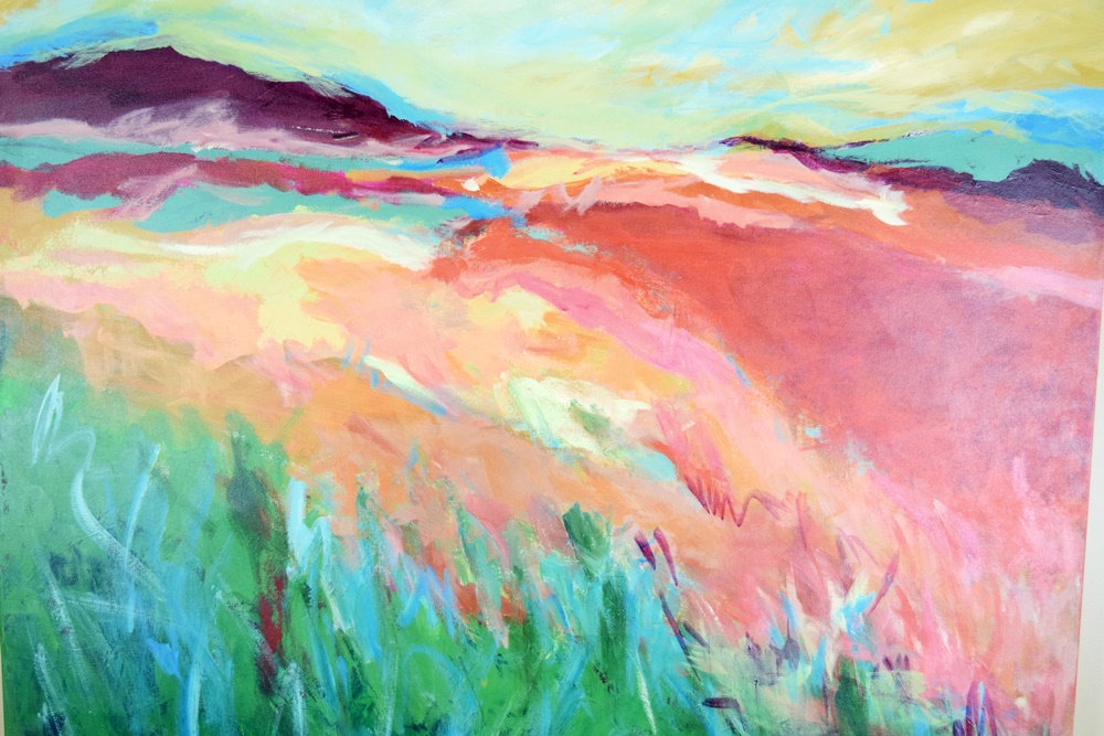 Trish Weeks Original Expressionistic Landscape in Oil on Canvas