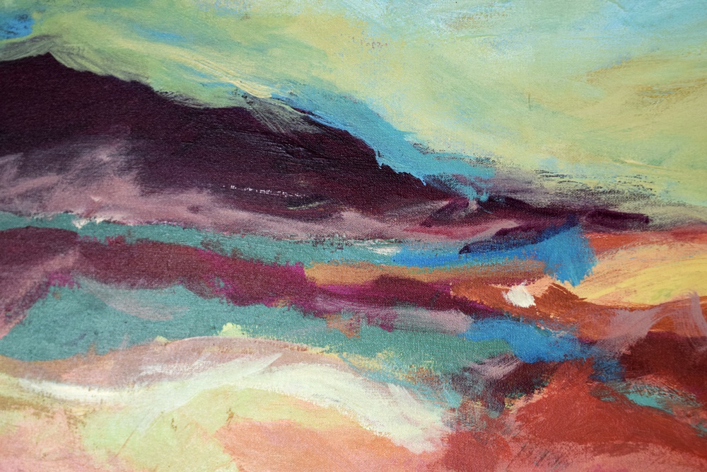Trish Weeks Original Expressionistic Landscape in Oil on Canvas
