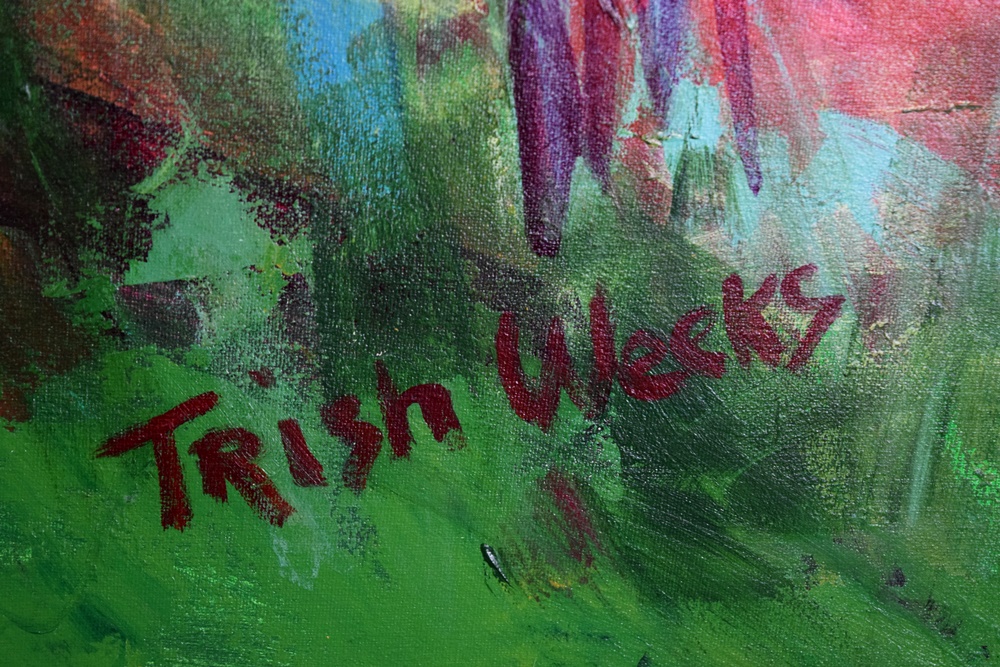 Trish Weeks Original Expressionistic Landscape in Oil on Canvas
