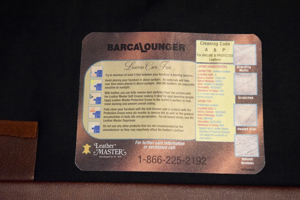 Barcalounger "Lectern" Leather Reclining Chair