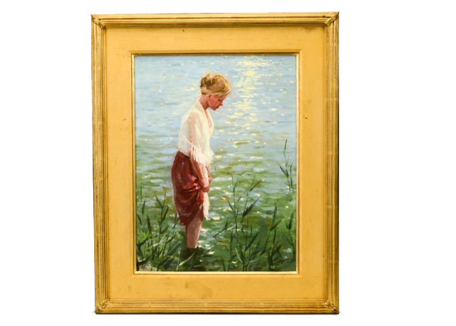 Original Richard Boyer Oil Painting "Walk in the Water"