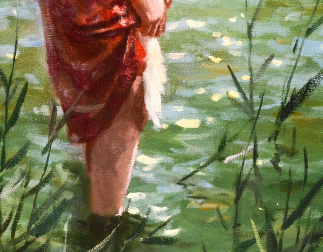 Original Richard Boyer Oil Painting "Walk in the Water"