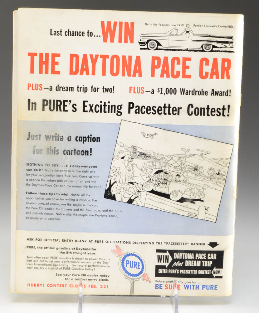 1959 Historic First Annual Daytona 500 Program