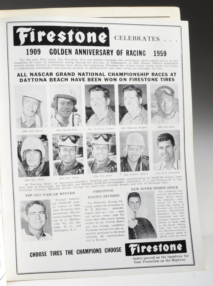 1959 Historic First Annual Daytona 500 Program