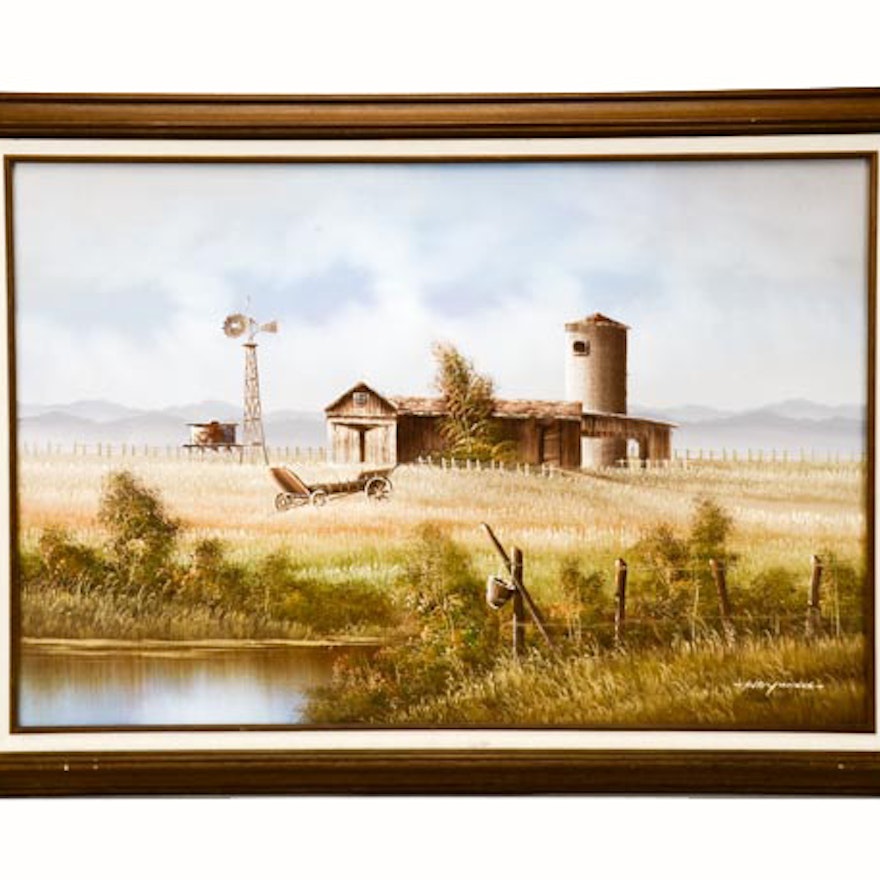 Oil on Canvas Landscape Signed Haywood