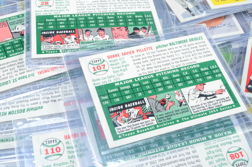 1954 Topps "Reprint" Baseball Cards