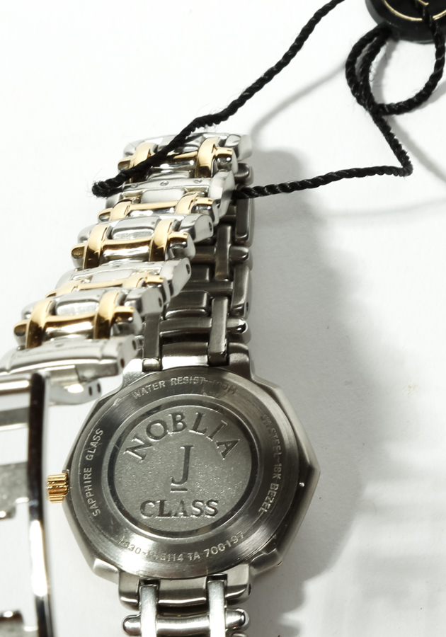 Noblia 18K Gold and Diamond Bezel Watch