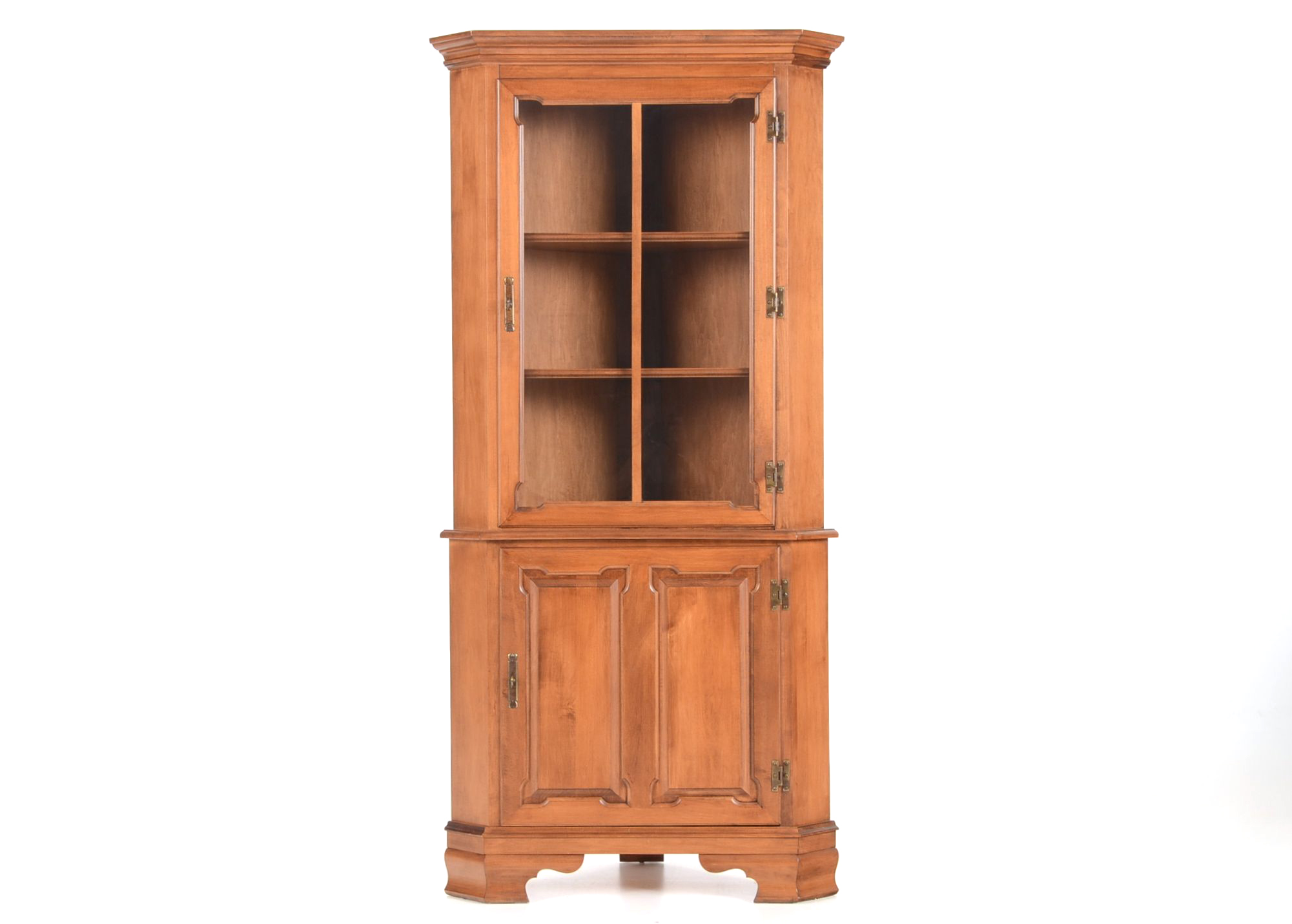 Vintage Tell City Maple Corner Cabinet